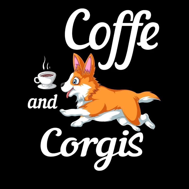 Corgi et café – Ambiance matinale chaleureuse