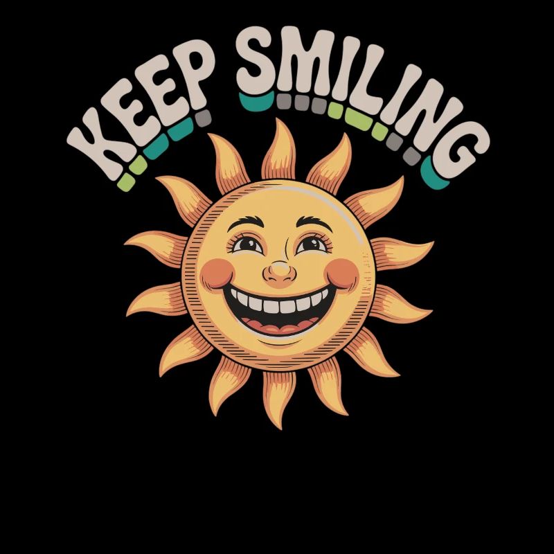 Illustration de visage de soleil heureux