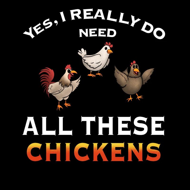 Déclaration d’illustration de poulet humoristique
