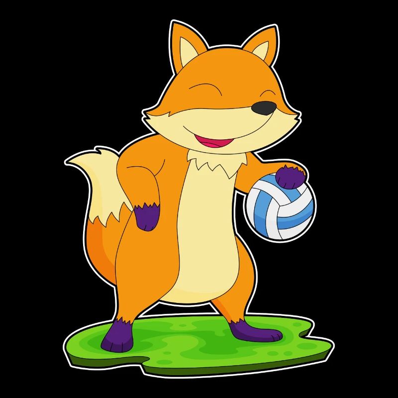 Fox Volleyball Player Volleyball