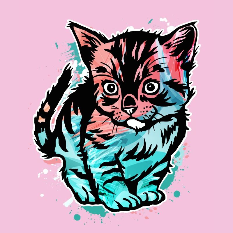 Chat coloré