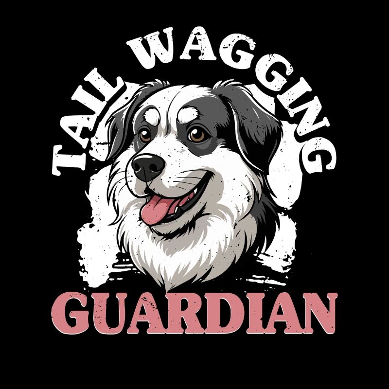 Gardien qui remue la queue du chien Alabai