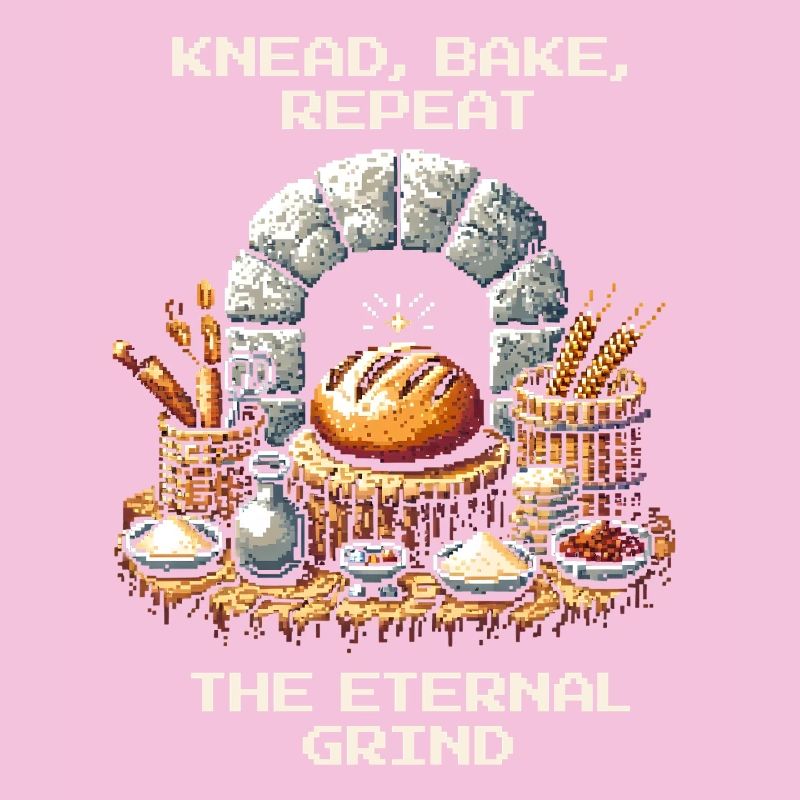 Knead, Bake, Repeat | Bread Baking Humor