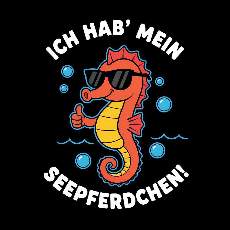 Bestandene Prüfung – Seepferdchen mit Sonnenbrille