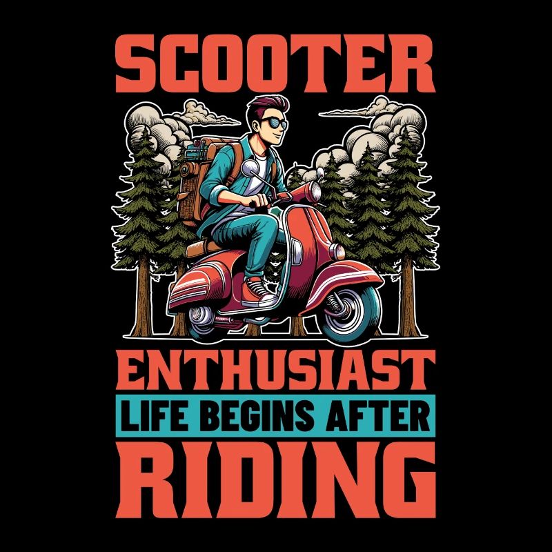 Passionné de scooter La vie commence Kick Scooter Lover