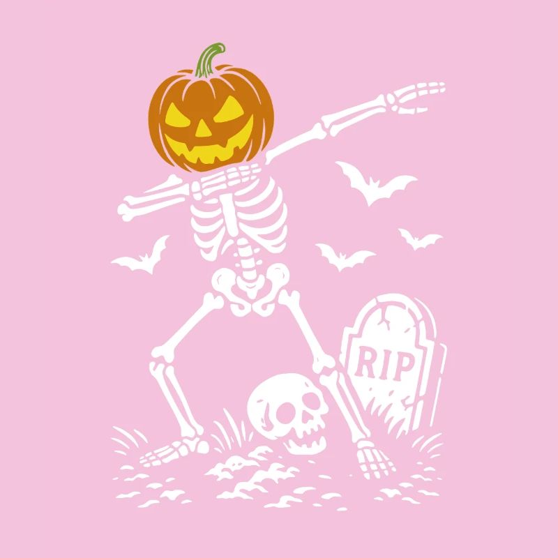 Halloween Dab Dance Skeleton - Dabbing Pumpkin - RIP