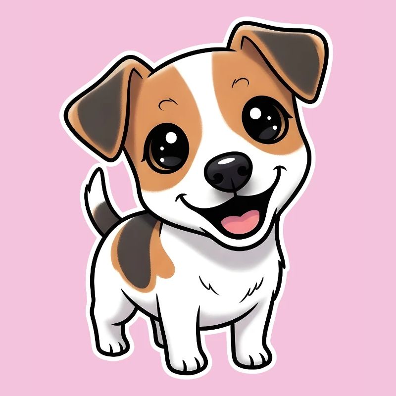 Süßes Kawaii Jack Russell Design