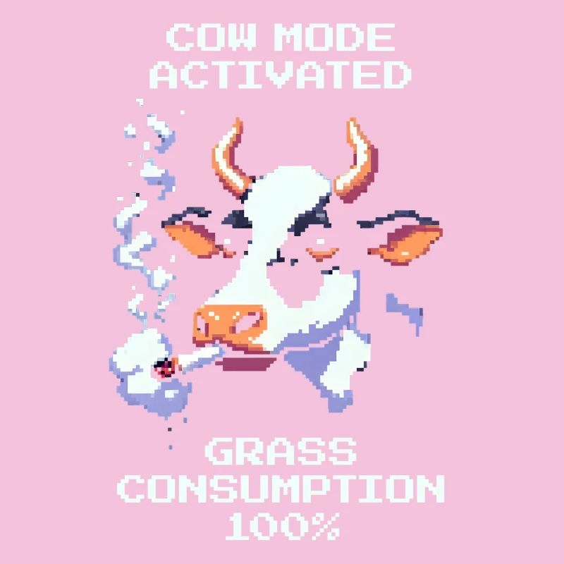 Kuhmodus: Gras 100% | Kuh & Kifferhumor