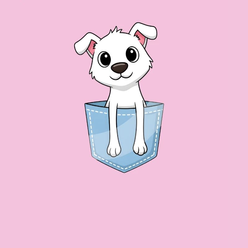 Chiot mignon dans la poche