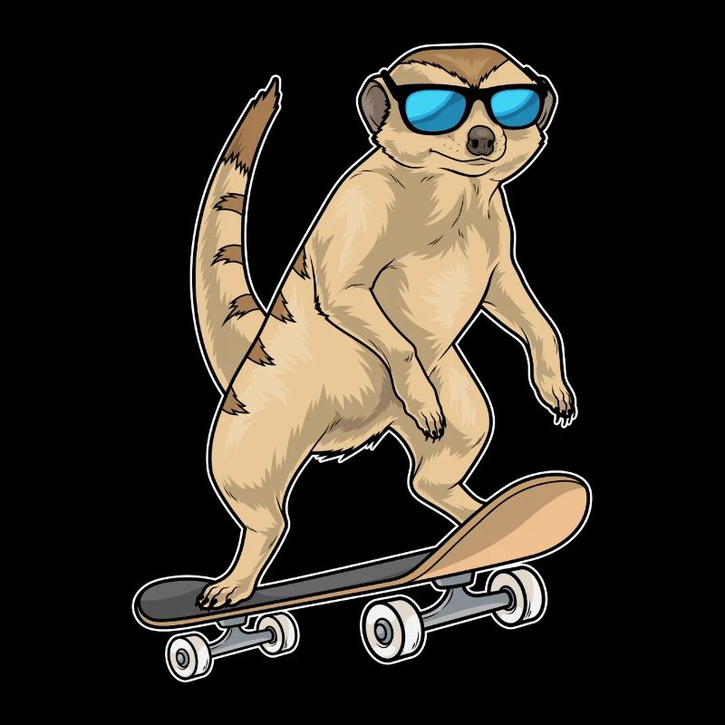 Erdmännchen Skater Skateboard