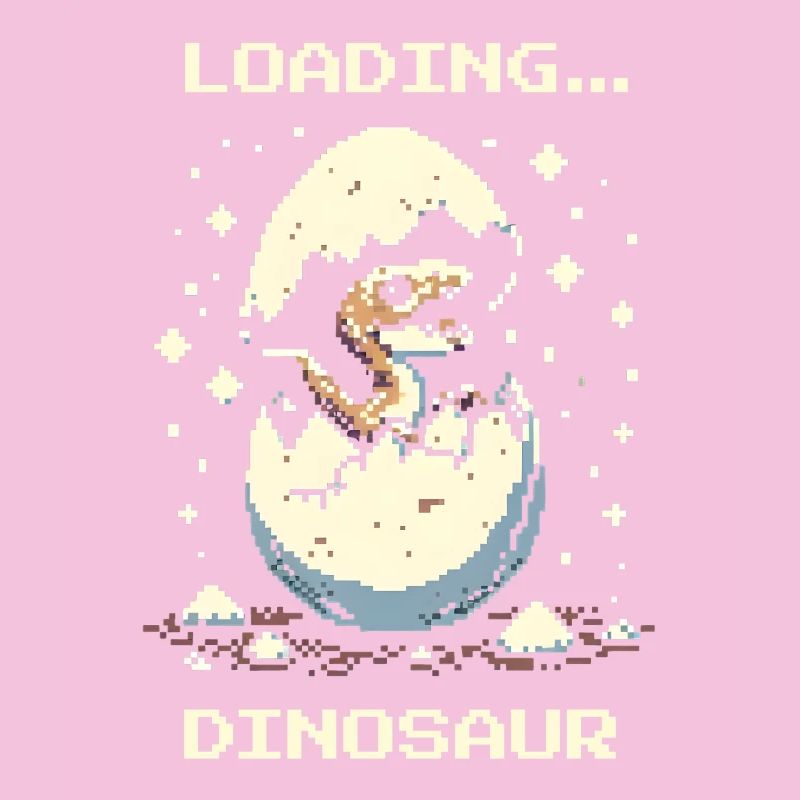 Loads... Dinosaur | Retro Dino Pixel Art