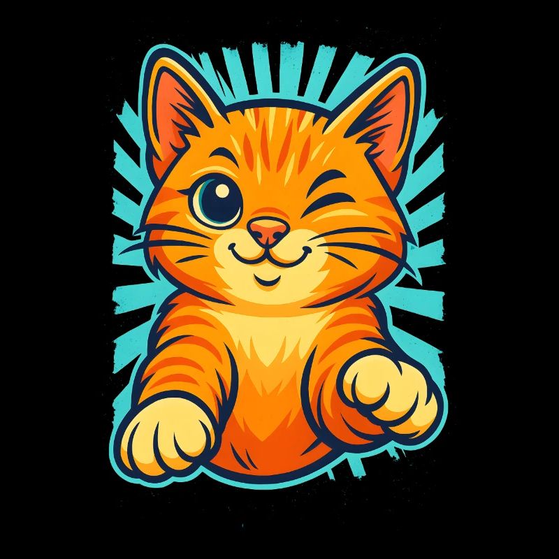 Clin d’œil Orange Chaton, Amour Chats