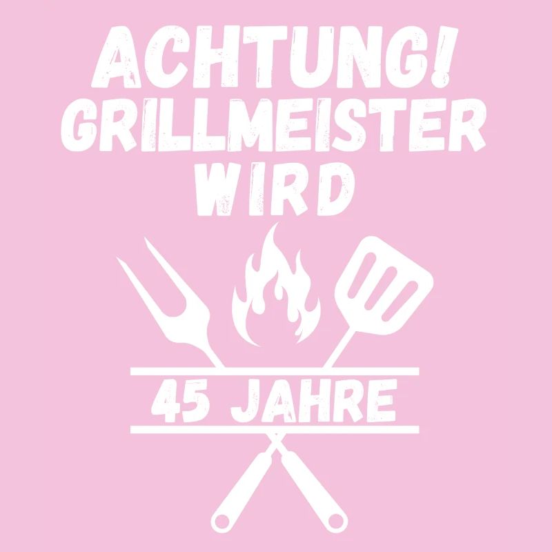 Attention Grill Master Turns 45 – Funny BBQ T-Shir