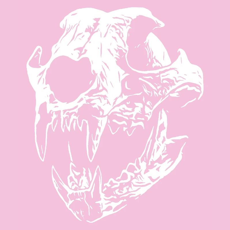 Smilodon skull with sharp teeth