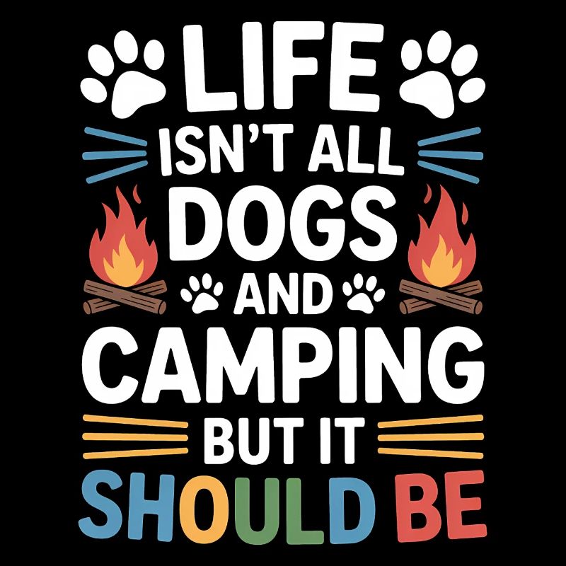 Camping Dire Chiens Drôle Camping Cadeau