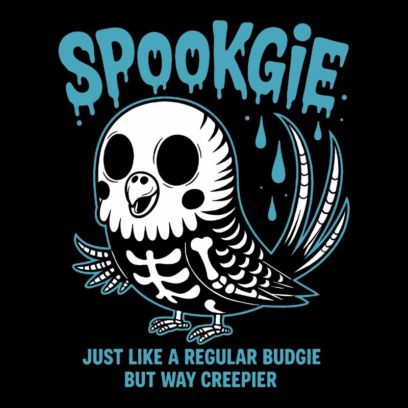 Spooky Perruche Squelette Halloween