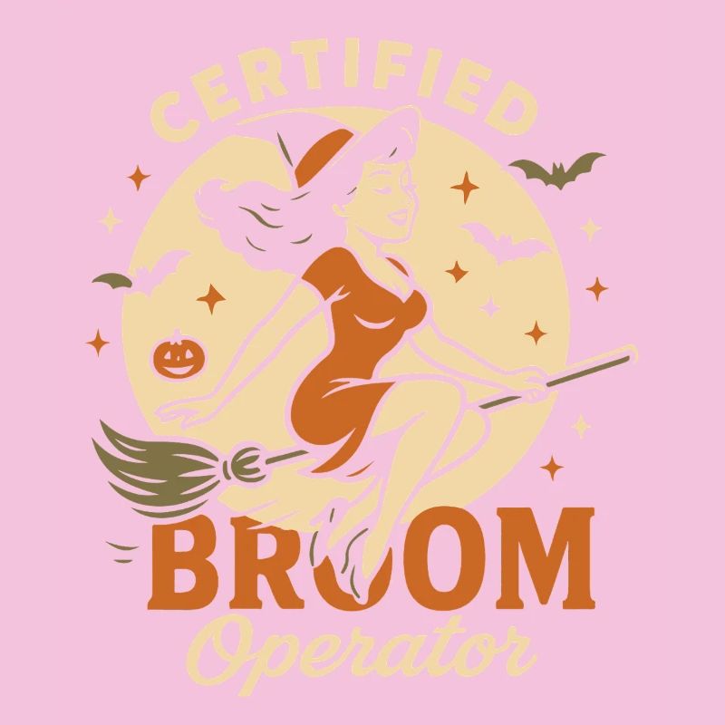 Certified Broom Operator witch Halloween Costume