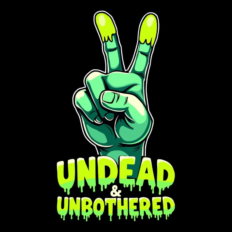 Undead and Unbothered Peace-Zeichen Zombie