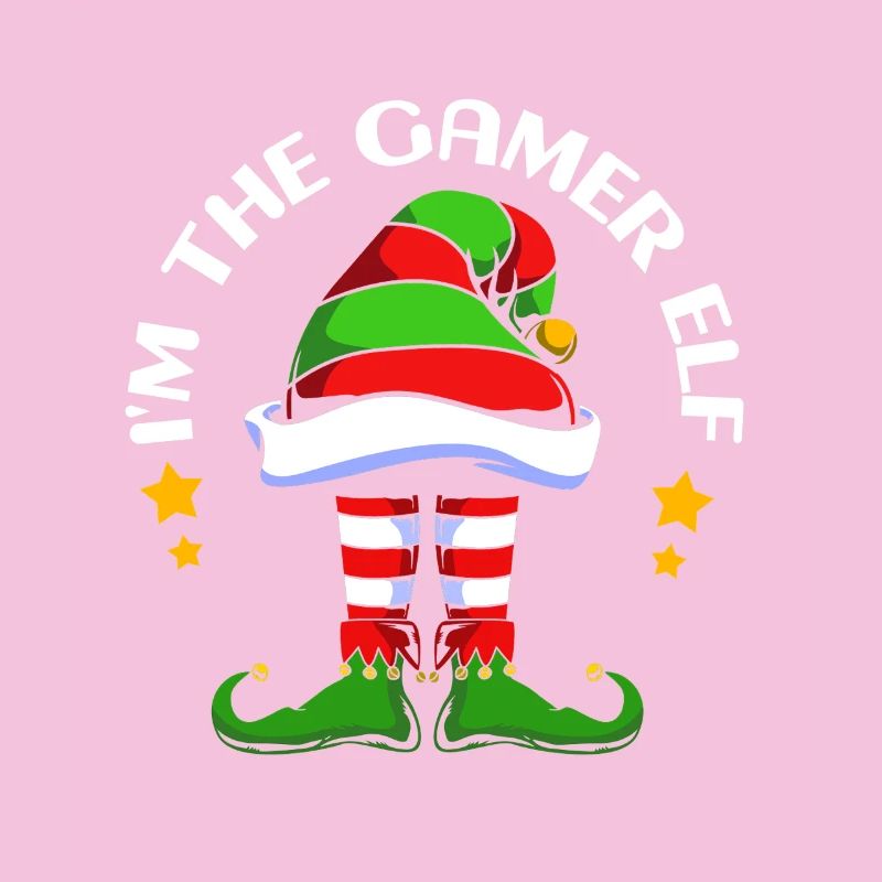 Gamer Gaming Zocker Elfe Elf Weihnachtsgeschenk