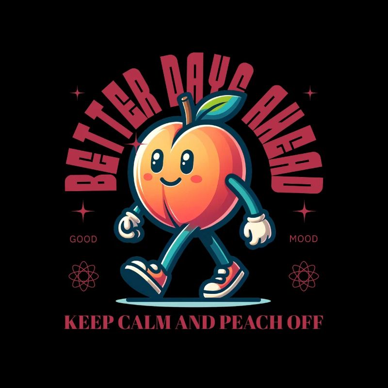 Pêche drôle disant Fruit Lover Pêches