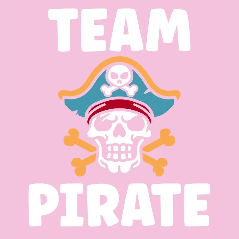 Pirate skull and TEAM PIRATE logo