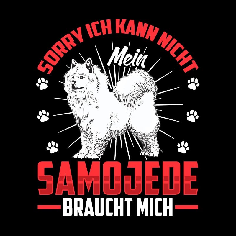 Samojede braucht mich Schlittenhund