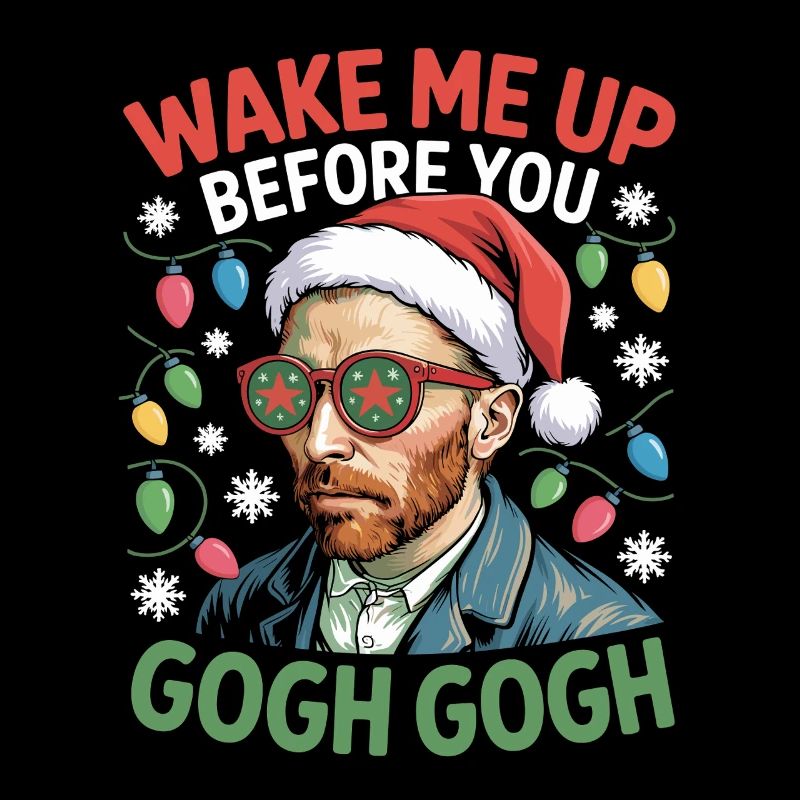 Gogh Xmas Portrait Stil mit Witz