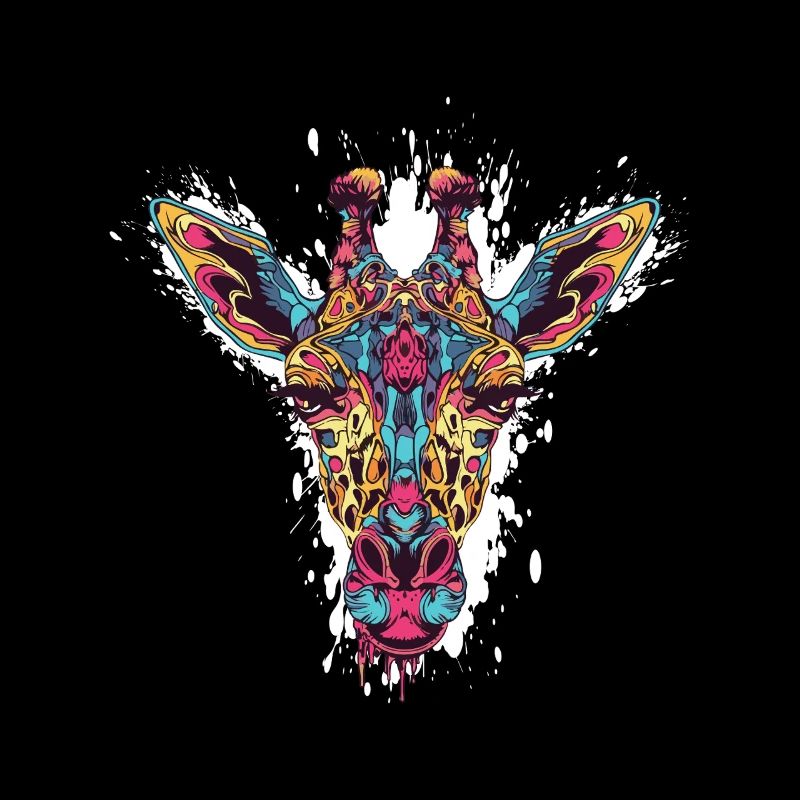 Kaleidoscope Giraffe Head