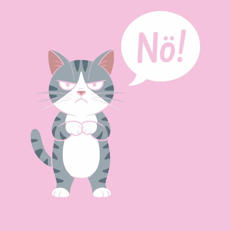 Nö! Lustige Katze Mit Spruch