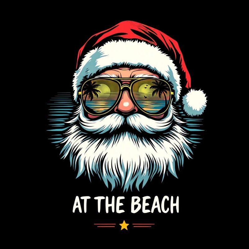 Weihnachtsmann At The Beach Strand Vibes