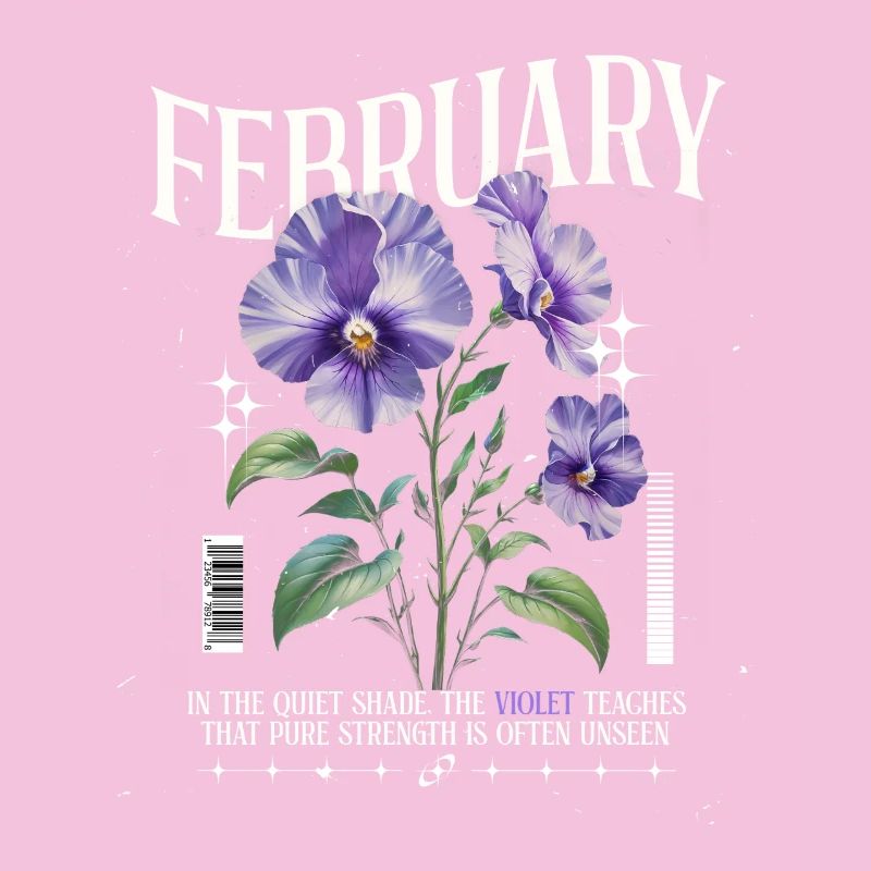 Février Violette Naissance Fleur