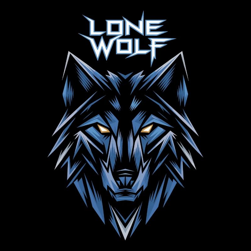 Logo de la géométrie de la glace Lone Wolf