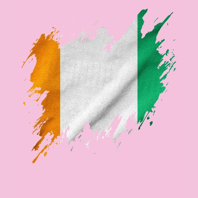 Drapeau de la Côte d’Ivoire dans un style déchiré