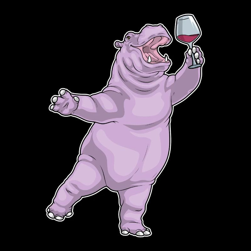 Nilpferd Rotwein