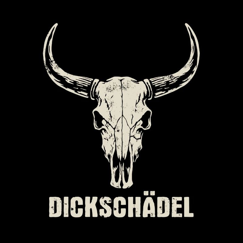 Bull's Head Skull with Horns - Thick Skull