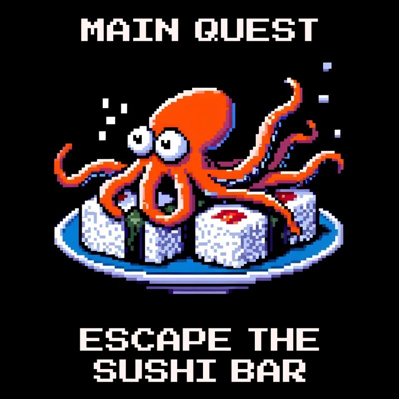Évadez-vous du bar à sushis | Octopus Humour