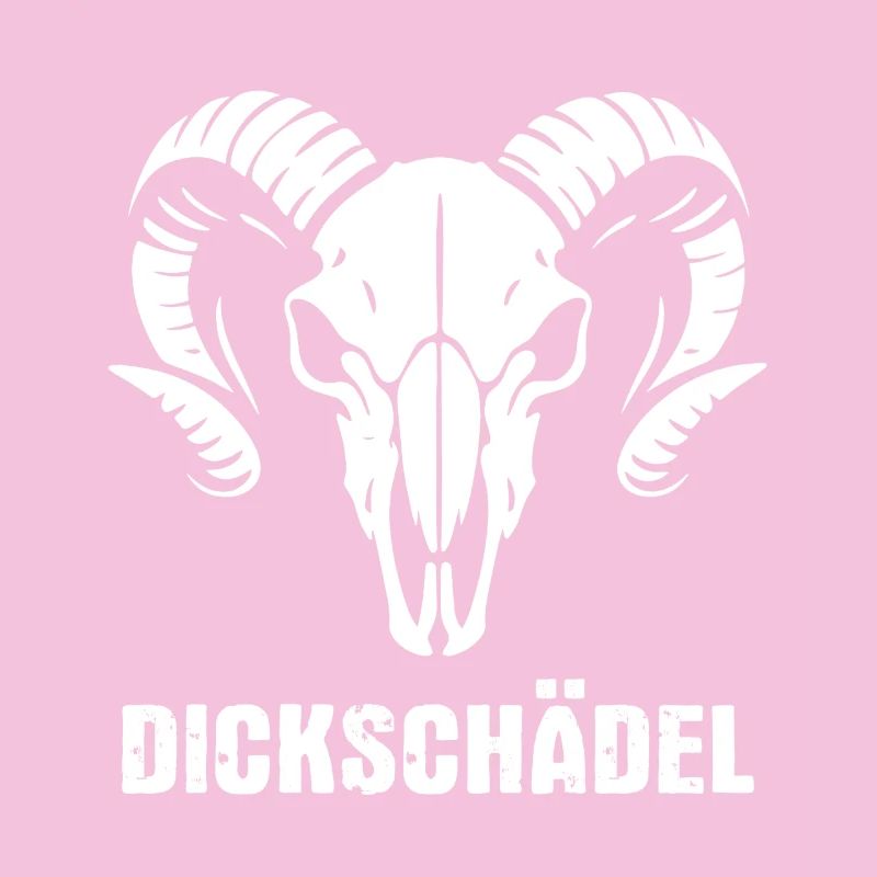 Widderkopf Schädel mit Hörnern - Dickschädel