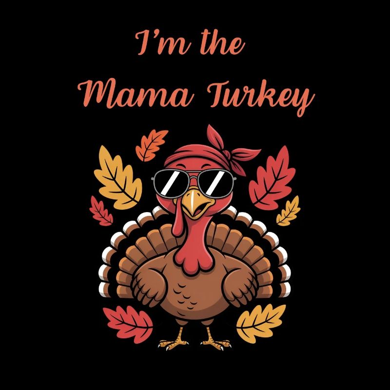 Ich bin das Mama Turkey Funny Thanksgiving Mom Design.