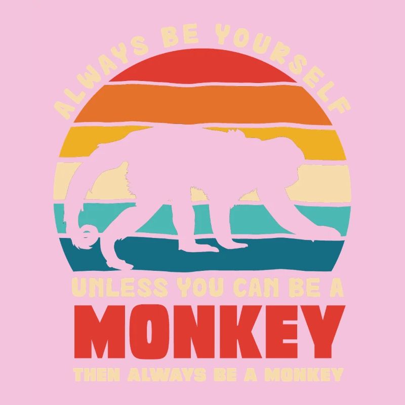 Be Yourself Monkey Retro Motif