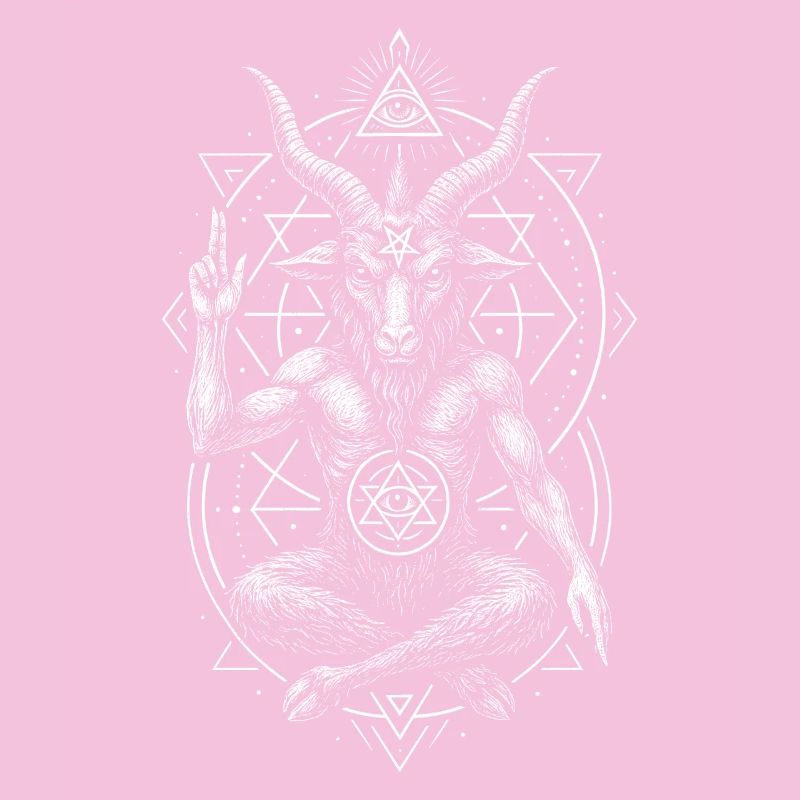 Baphomet Satanisme Démon à Tête de Chèvre