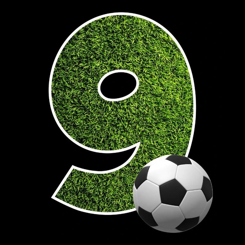 NR. 9 NUMMER 9 FUßBALL 9. GEBURTSTAG