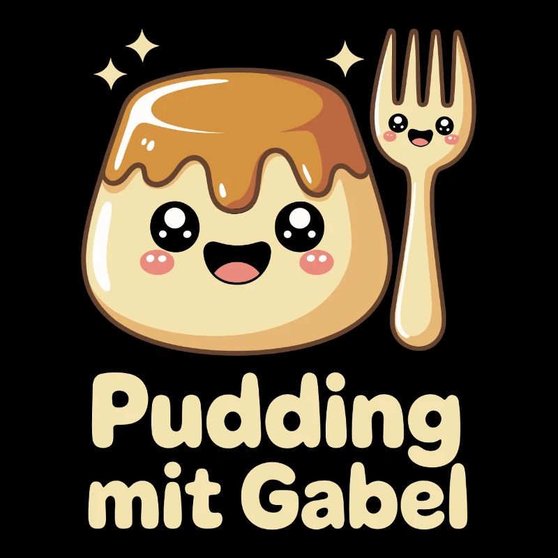 Pudding with fork