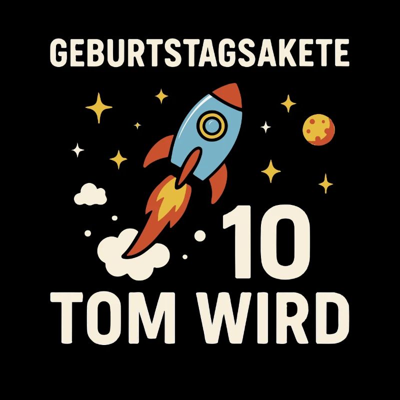Birthday Rocket 10th Birthday