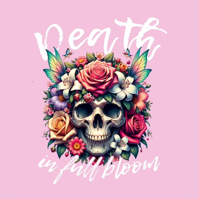 Flowers Skull Beauty Bloom