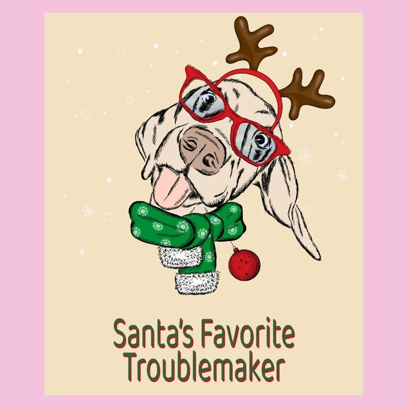 Santa's Favorite Troublemaker – Funny Dog