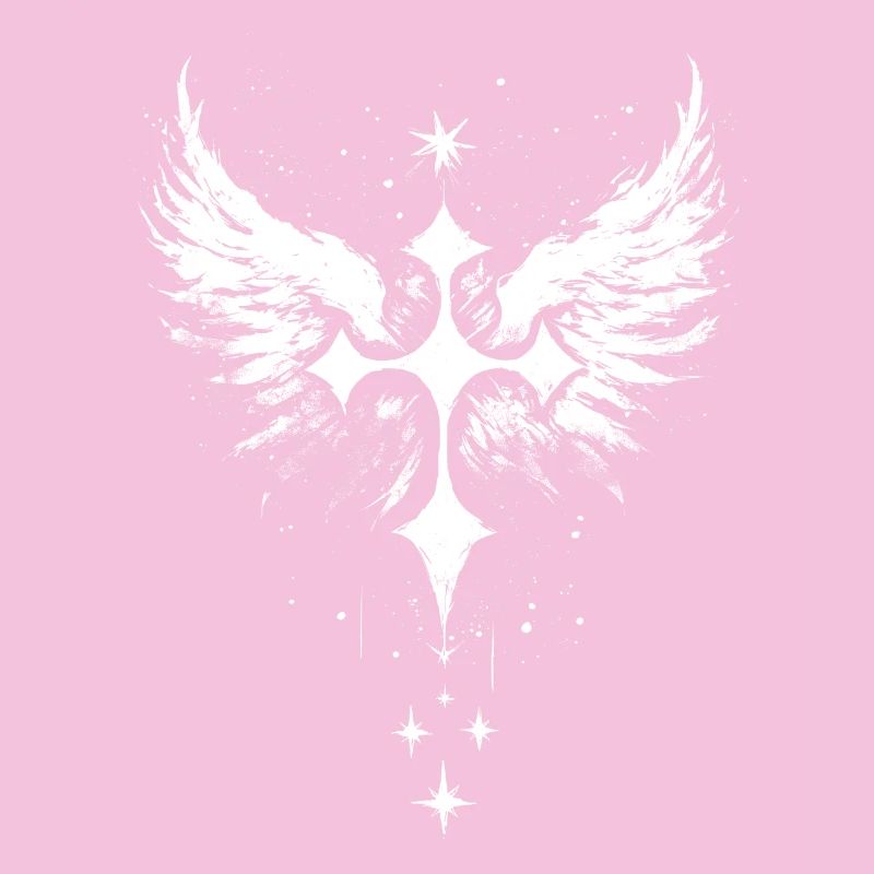 Croix gothique avec ailes d’ange gothique