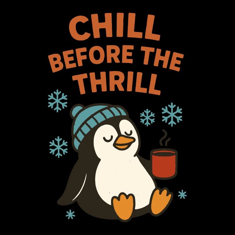 christmas Chill Before The Thrill Holiday Penguin