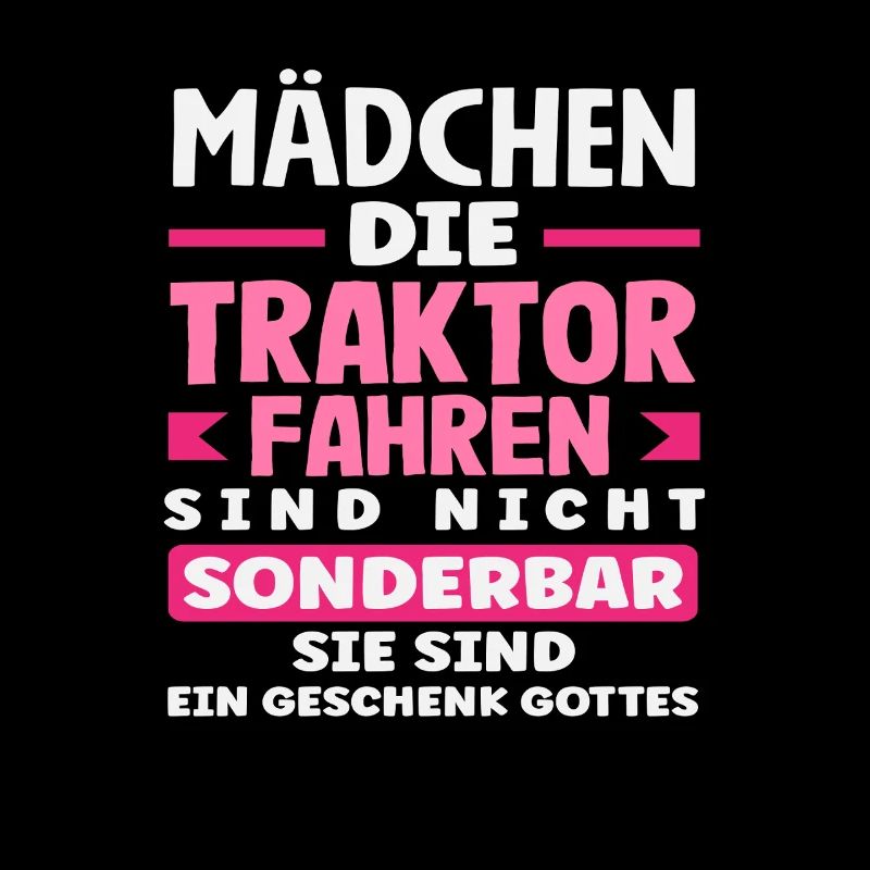 Traktorfahrer Lustiges Bauernhof Mädchen Traktor