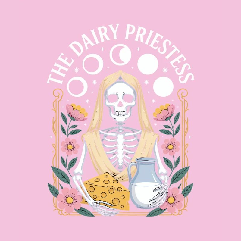 The Dairy Priestess Skeleton Cheese Milk Moon Phases