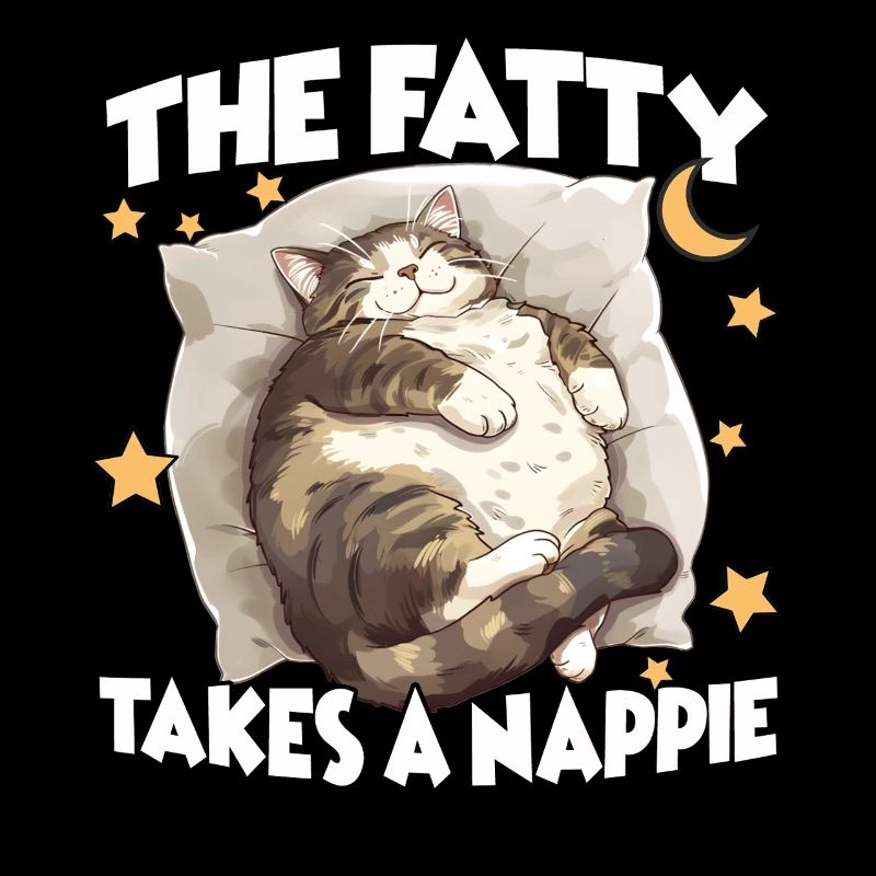 Fat Cat Sleep T Funny Cuddle T for Cats